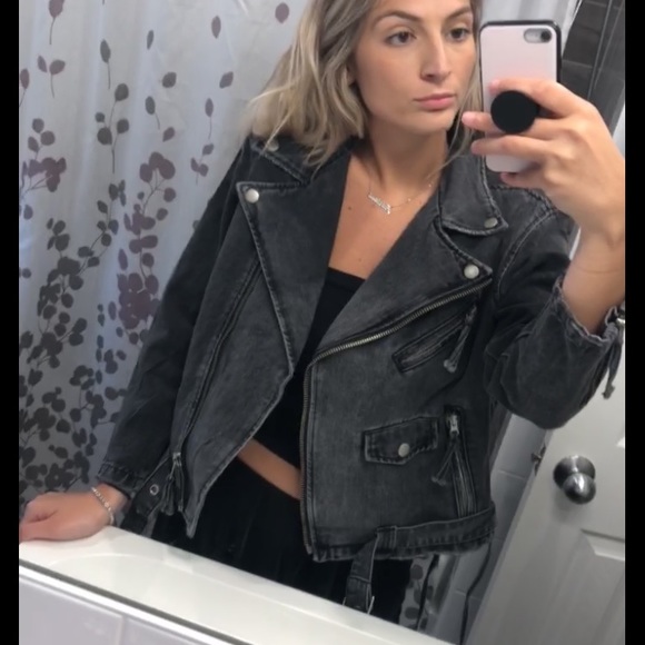 jet setter black denim jacket